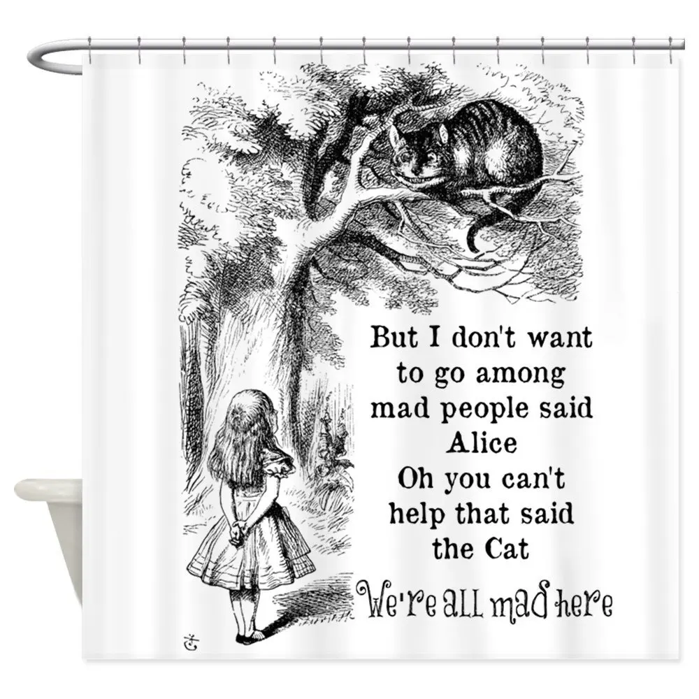 Vintage Alice In Wonderland Cat - Decorative Fabric Shower Curtain (69"x70")
Vintage Alice In Wonderland Cat - Decorative Fabric Shower Curtain (69"x70")
