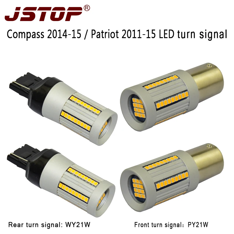 Указатель поворота передний/задний JSTOP, 4 шт./компл., Patriot Compass CAR12-24V, PY21W, BAU15S, без ошибок, WY21W 7440, без гипер-вспышки, светодиодный указатель повор...
Указатель поворота передний/задний JSTOP, 4 шт./компл., Patriot Compass CAR12-24V, PY21W, BAU15S, без ошибок, WY21W 7440, без гипер-вспышки, светодиодный указатель повор...