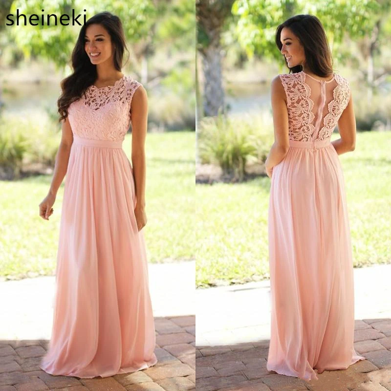 2019 Sexy Long Chiffon Lace Bridesmaid Dresses Pink Sage Wedding Party Dresses Country Bridesmaid Gowns Vestidos de casamento
2019 Sexy Long Chiffon Lace Bridesmaid Dresses Pink Sage Wedding Party Dresses Country Bridesmaid Gowns Vestidos de casamento