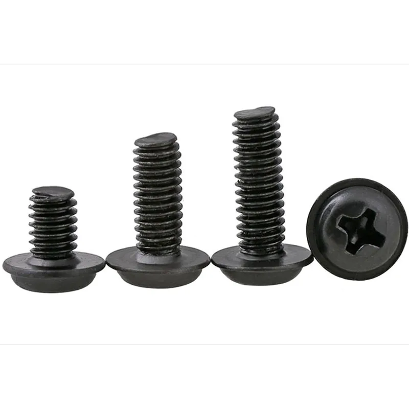 Black Round Head With Pad Screw With Screw Computer Screw Black Zinc With Pad Screw M2M2.5M3M4 500 Pcs
Black Round Head With Pad Screw With Screw Computer Screw Black Zinc With Pad Screw M2M2.5M3M4 500 Pcs