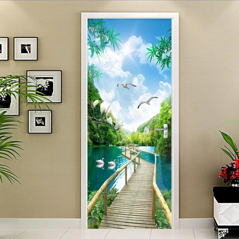 PVC Wallpaper 3D Nature Landscape Wood Bridge Door Sticker Living Room Kitchen Self-Adhesive Waterproof Fireproof 3D Home Design
PVC Wallpaper 3D Nature Landscape Wood Bridge Door Sticker Living Room Kitchen Self-Adhesive Waterproof Fireproof 3D Home Design