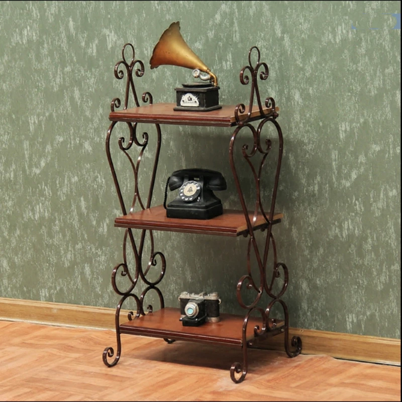 European Ground Iron Book Shelf Rack Shelf Vintage Multilayer Solid Wood Small Coffee Table Books Holder
European Ground Iron Book Shelf Rack Shelf Vintage Multilayer Solid Wood Small Coffee Table Books Holder