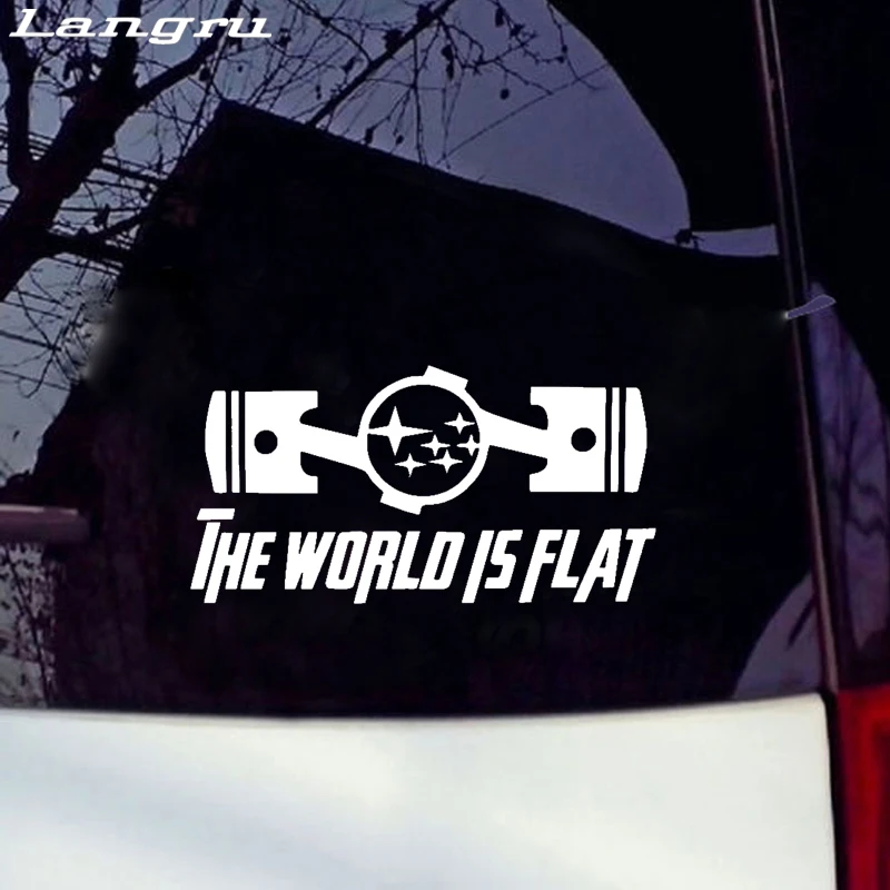 Langru The World Is Flat Sti Impreza модный автомобильный Стайлинг виниловый стикер на окно