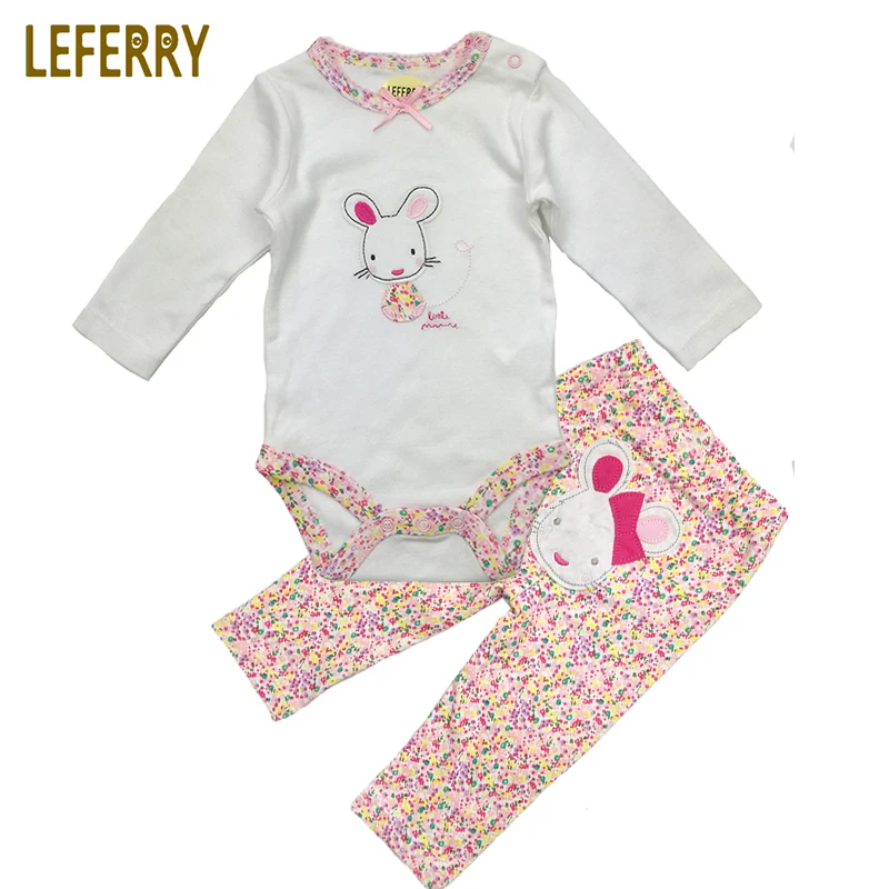 Baby Clothes Set 2PCS Bodysuits + Pants Long Sleeve Boy Cotton Rompers Newborn Infant Clothing Toddler Girls | Детская одежда и