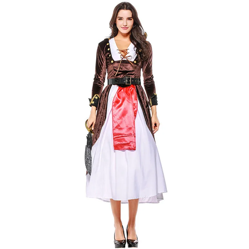 Halloween Luxury Caribbean Sea Pirate Women Costume Broadway Show Costumes Masquerade Camouflage Robber Uniforms
Halloween Luxury Caribbean Sea Pirate Women Costume Broadway Show Costumes Masquerade Camouflage Robber Uniforms