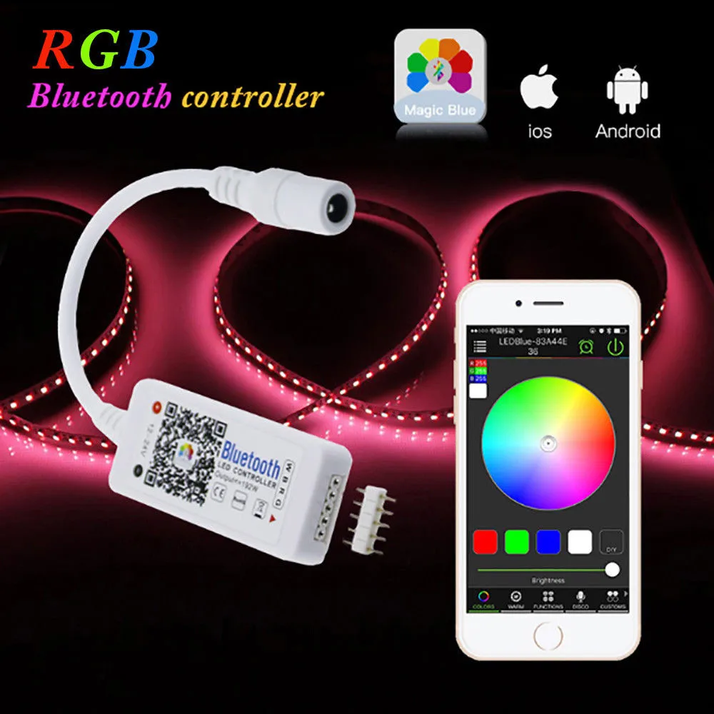 Мини Bluetooth/Wi Fi светодиодный контроллер дистанционного управления para 5050 de 3528/RGB/RGBW