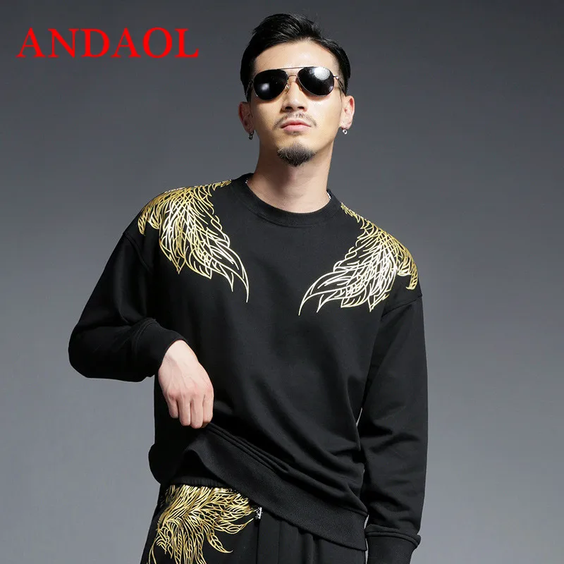 ANDAOL Men's Hoodies Sweatshirts Top quality Loose Colorful Print Long-Sleeve Pullover Jacket Luxury Harajuku Cotton Tracksuits
ANDAOL Men's Hoodies Sweatshirts Top quality Loose Colorful Print Long-Sleeve Pullover Jacket Luxury Harajuku Cotton Tracksuits