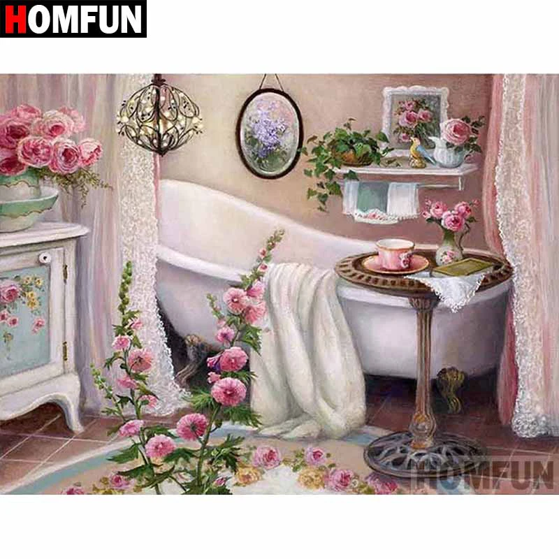 HOMFUN Full Square/Round Drill 5D DIY Diamond Painting "Bathroom flower" 3D Diamond Embroidery Cross Stitch Home Decor A18633
HOMFUN Full Square/Round Drill 5D DIY Diamond Painting "Bathroom flower" 3D Diamond Embroidery Cross Stitch Home Decor A18633