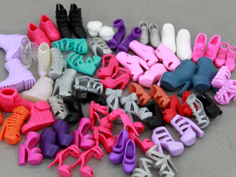 

Original Doll Shoes Mix Different Styles Colorized Fashion Morden High Heeled Sandal Accessories For 1/6 Barbie Xinyi FR Doll