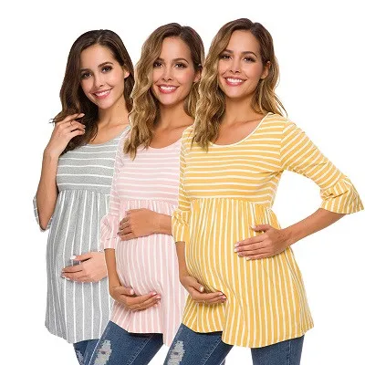 Pack 3 SAVE Womens Clothing Maternity Tops Pregnant Blouses Striped 3/4 Ruffle Sleeve Maternity Clothes Pregnancy Casual Top
Pack 3 SAVE Womens Clothing Maternity Tops Pregnant Blouses Striped 3/4 Ruffle Sleeve Maternity Clothes Pregnancy Casual Top
