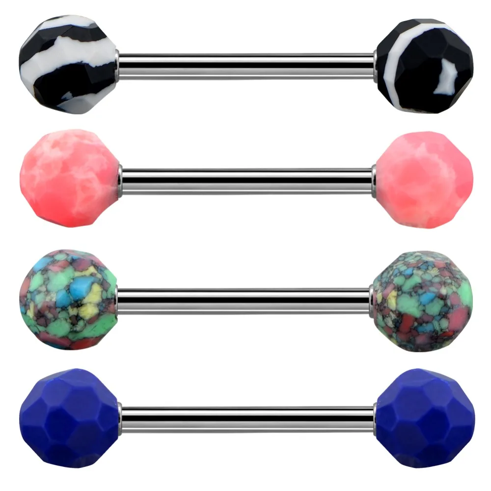 Body Punk 4 PCS/set Tongue Piercing 316L Stainless Steel 14G Straight Faceted Stone Tongue Rings Barbell Body Jewelry for Women
Body Punk 4 PCS/set Tongue Piercing 316L Stainless Steel 14G Straight Faceted Stone Tongue Rings Barbell Body Jewelry for Women
