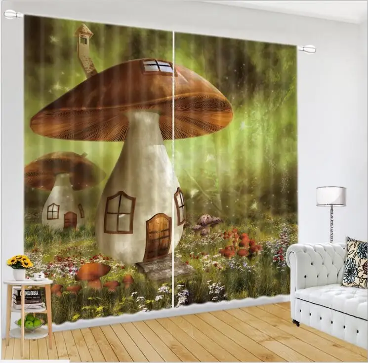 Kitchen Curtains Mushroom house Luxury Blackout 3D Window Curtain For Living Room kids Bedroom Drapes Rideaux Cortina pillowcase
Kitchen Curtains Mushroom house Luxury Blackout 3D Window Curtain For Living Room kids Bedroom Drapes Rideaux Cortina pillowcase
