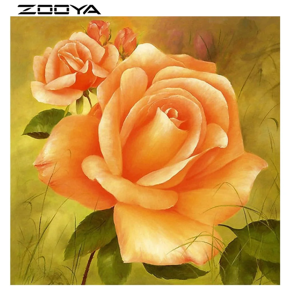 ZOOYA DIY Полная Алмазная вышивка картина крестиком рукоделие Золотые желтые цветы