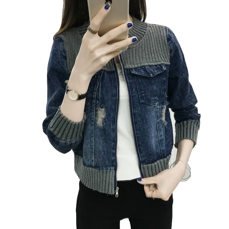 Plus Size New Short Denim Jacket Women Spring Autumn Casual Fashion Hole Zipper Jacket Loose Cardigan Coat Ourwear Female Q474
Plus Size New Short Denim Jacket Women Spring Autumn Casual Fashion Hole Zipper Jacket Loose Cardigan Coat Ourwear Female Q474