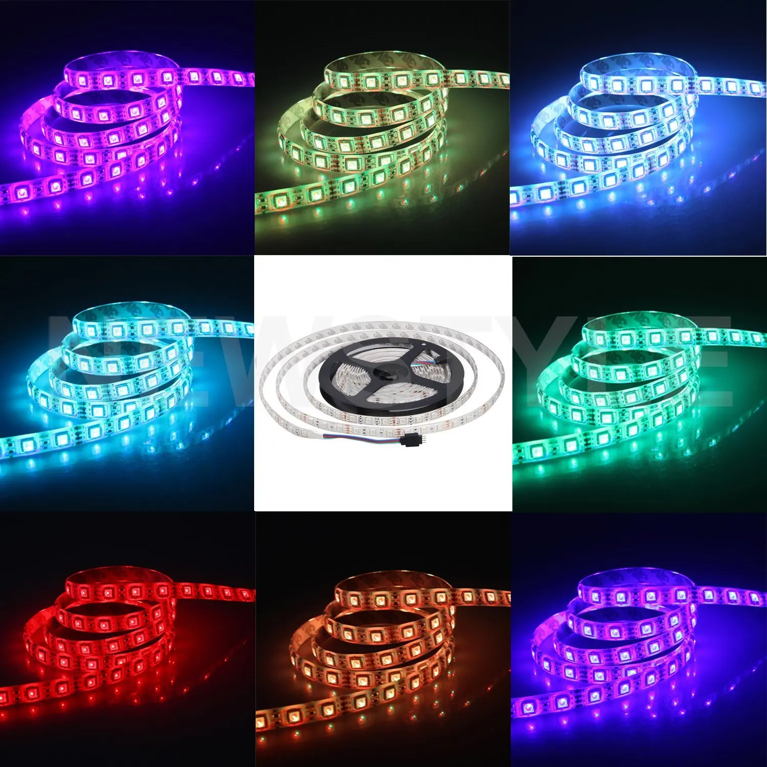 5050 из светодиодов газа 12 В водонепроницаемый 5 м RGB белый красный синий зеленый