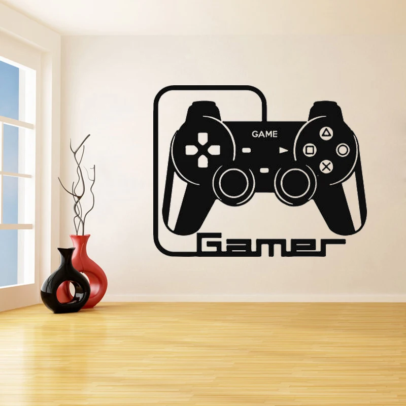 Play Game Controllers and Quotes Gamer Wall Stickers for Boys Bedroom Playroom Vinyl Decals Living Room Waterproof Decor D074
Play Game Controllers and Quotes Gamer Wall Stickers for Boys Bedroom Playroom Vinyl Decals Living Room Waterproof Decor D074