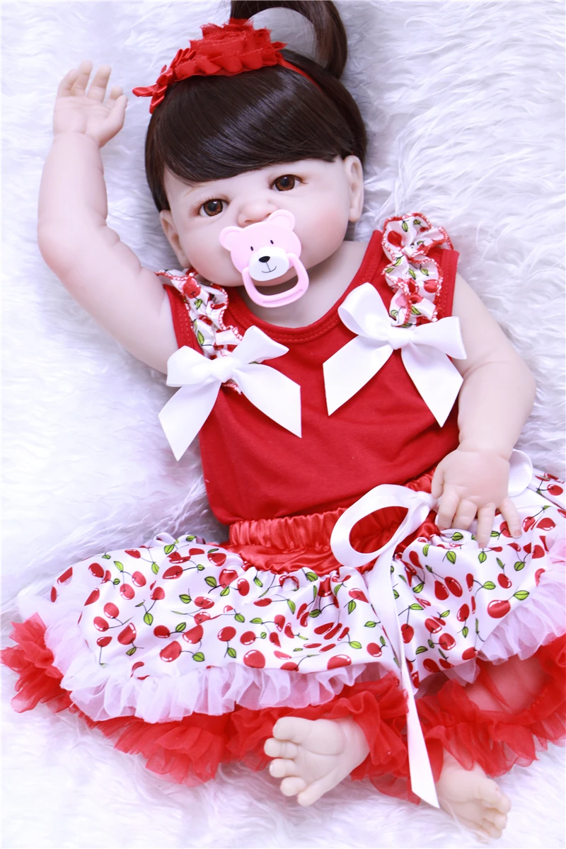 Silicone reborn dolls for girls toys 55CM princess girl dolls red dress children gift toys bonecas reborn de silicone inteiro
Silicone reborn dolls for girls toys 55CM princess girl dolls red dress children gift toys bonecas reborn de silicone inteiro
