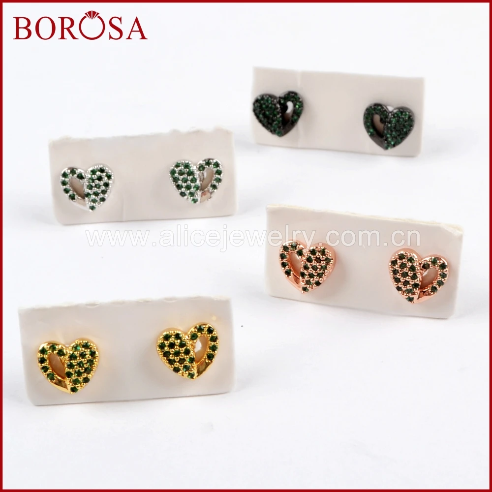 Женские медные сережки BOROSA, 15 пар сережек в форме сердца с микро-кристаллами, ювелирные изделия, WX917
Женские медные сережки BOROSA, 15 пар сережек в форме сердца с микро-кристаллами, ювелирные изделия, WX917