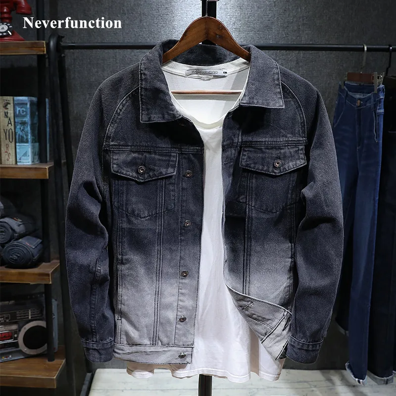 New Men vintage Gradient black and white Slim Denim Jacket Streetwear Hip Hop Casual motorcycle jeans Jackets Coat Outerwear
New Men vintage Gradient black and white Slim Denim Jacket Streetwear Hip Hop Casual motorcycle jeans Jackets Coat Outerwear