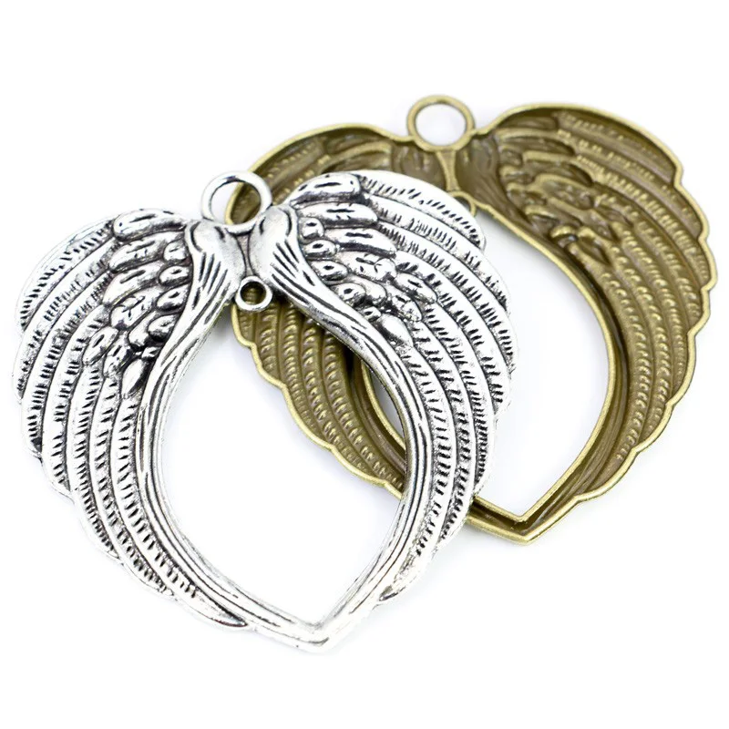5pcs Antique Silver Plated Wings Charms Pendants for Bracelet Jewelry Making DIY Necklace Craft 70x65mm
5pcs Antique Silver Plated Wings Charms Pendants for Bracelet Jewelry Making DIY Necklace Craft 70x65mm