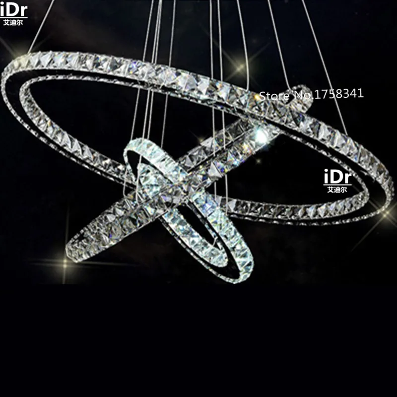 Stainless steel 3 Circles 65W LED K9 Crystal Chandelier Hot sale Diamond Ring Modern Pendant Lamp High-grade light
Stainless steel 3 Circles 65W LED K9 Crystal Chandelier Hot sale Diamond Ring Modern Pendant Lamp High-grade light