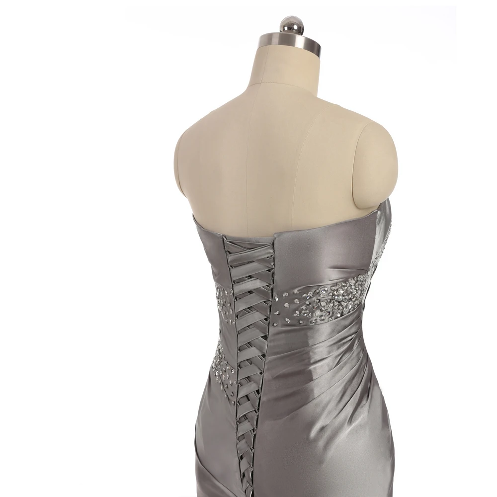 Gray Prom Dresses Mermaid Sweetheart Sweep Train Satin Pleated Beaded Prom Gown Evening Dresses Evening Gown
Gray Prom Dresses Mermaid Sweetheart Sweep Train Satin Pleated Beaded Prom Gown Evening Dresses Evening Gown