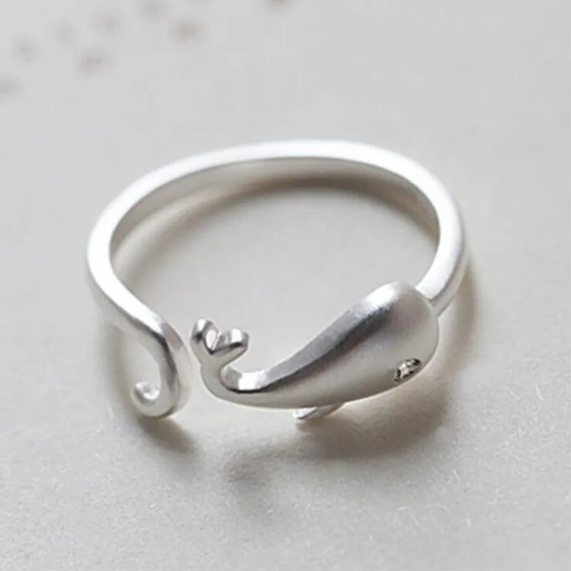 New Beautiful Fashion Exquisite Silver Plated Jewelry Frosted Whale Fish Sweet Gift Opening Rings R178
New Beautiful Fashion Exquisite Silver Plated Jewelry Frosted Whale Fish Sweet Gift Opening Rings R178