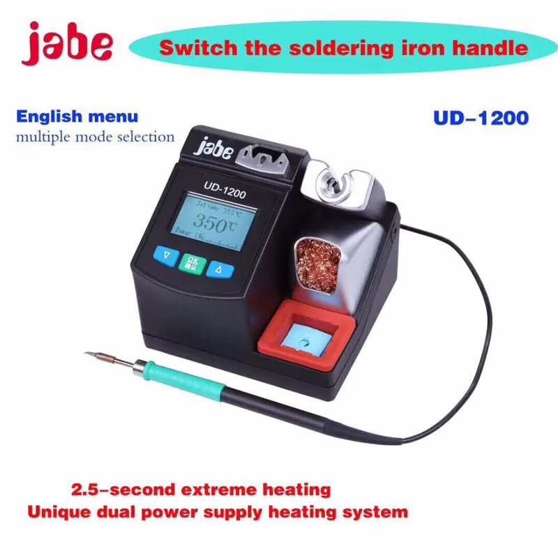 Умная Бессвинцовая паяльная станция Jabe UD-1200 Precision 2. Быстрое Отопление с