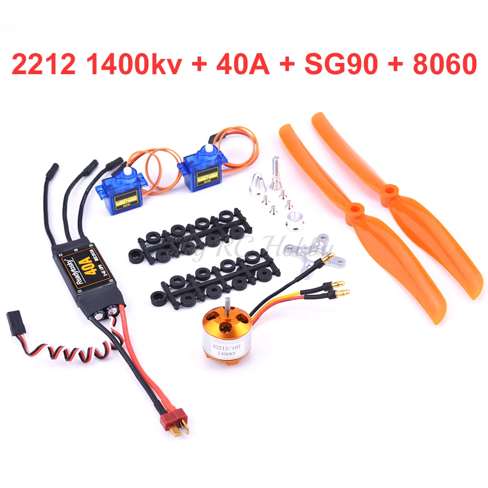 A2212 2212 1400kv 2200kv Brushless Motor 40A ESC SG90 9G Micro Servo 6035 / 8060 Propeller for RC Fixed Wing Plane Helicopter
A2212 2212 1400kv 2200kv Brushless Motor 40A ESC SG90 9G Micro Servo 6035 / 8060 Propeller for RC Fixed Wing Plane Helicopter