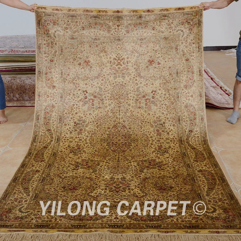 Yilong 5'x8' Antique Turkish carpet beige vantage hand knotted traditional oriental rug (1025)
Yilong 5'x8' Antique Turkish carpet beige vantage hand knotted traditional oriental rug (1025)