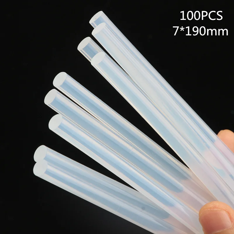 100pcs/set 7mmx190mm Transparent Hot-melt Gun Glue Sticks Gun Adhesive DIY Tools for Hot-melt Glue Gun Repair Alloy Accessories
100pcs/set 7mmx190mm Transparent Hot-melt Gun Glue Sticks Gun Adhesive DIY Tools for Hot-melt Glue Gun Repair Alloy Accessories