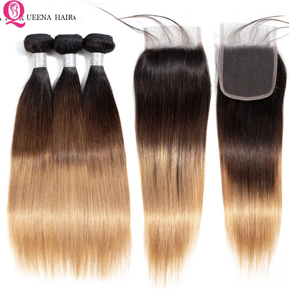 Ombre Human Hair Bundles With Closure 1B/4/27 Colored Brazilian Straight Hair Bundles With Closure 2/3/4 Bundles With Closure
Ombre Human Hair Bundles With Closure 1B/4/27 Colored Brazilian Straight Hair Bundles With Closure 2/3/4 Bundles With Closure
