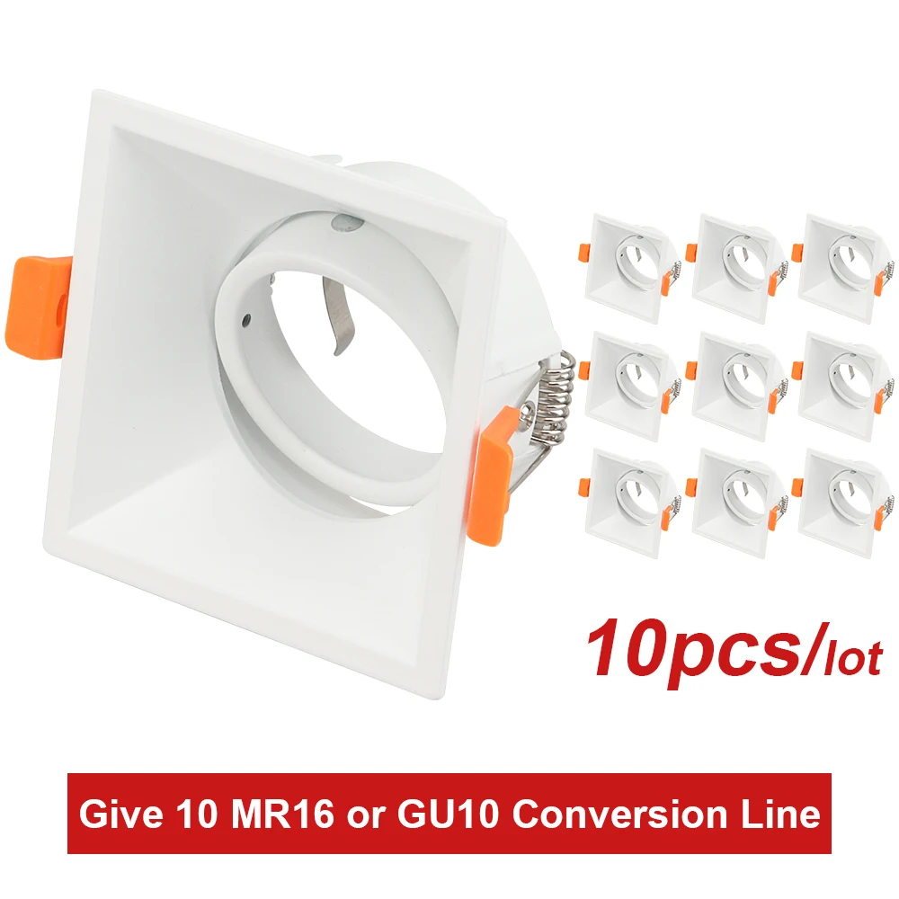 Recessed White Square GU10 Surface Mounting Aluminum Frame for Led Fixture Downlight Fitting Mounting Ceiling Spot Light Frame
Recessed White Square GU10 Surface Mounting Aluminum Frame for Led Fixture Downlight Fitting Mounting Ceiling Spot Light Frame