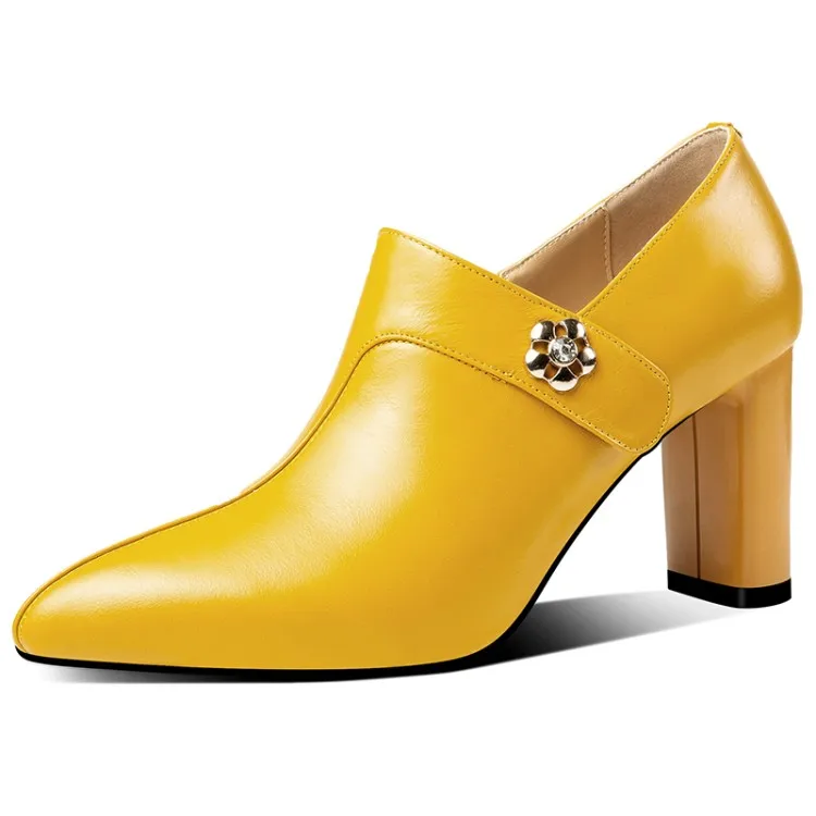 MLJUESE 2019 women pumps autumn spring cow leather pointed toe slip on yellow color high heels lady shoes party dress wedding
MLJUESE 2019 women pumps autumn spring cow leather pointed toe slip on yellow color high heels lady shoes party dress wedding