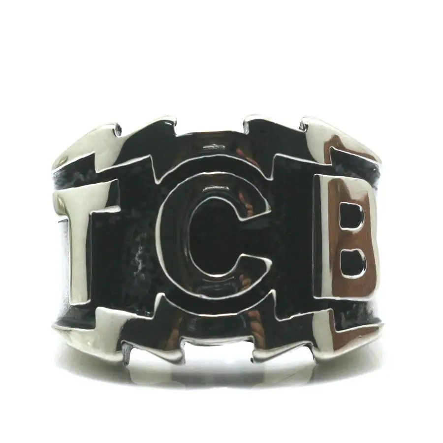 Мужское байкерское кольцо TCB из нержавеющей стали 316L размером от 7 до 15