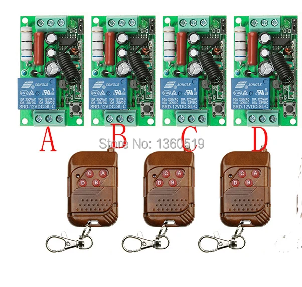 2016 New AC220V 1CH 1Channe RF wireless remote control switch System teleswitch3X Transmitter + 4X Receiver,315/433 MHZ
2016 New AC220V 1CH 1Channe RF wireless remote control switch System teleswitch3X Transmitter + 4X Receiver,315/433 MHZ