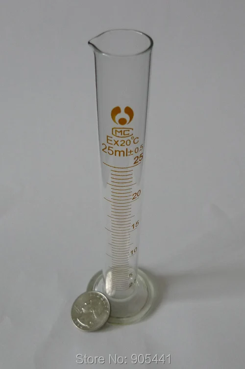 2 шт., мерный цилиндр из боросиликатного стекла, 25 мл
2 шт., мерный цилиндр из боросиликатного стекла, 25 мл