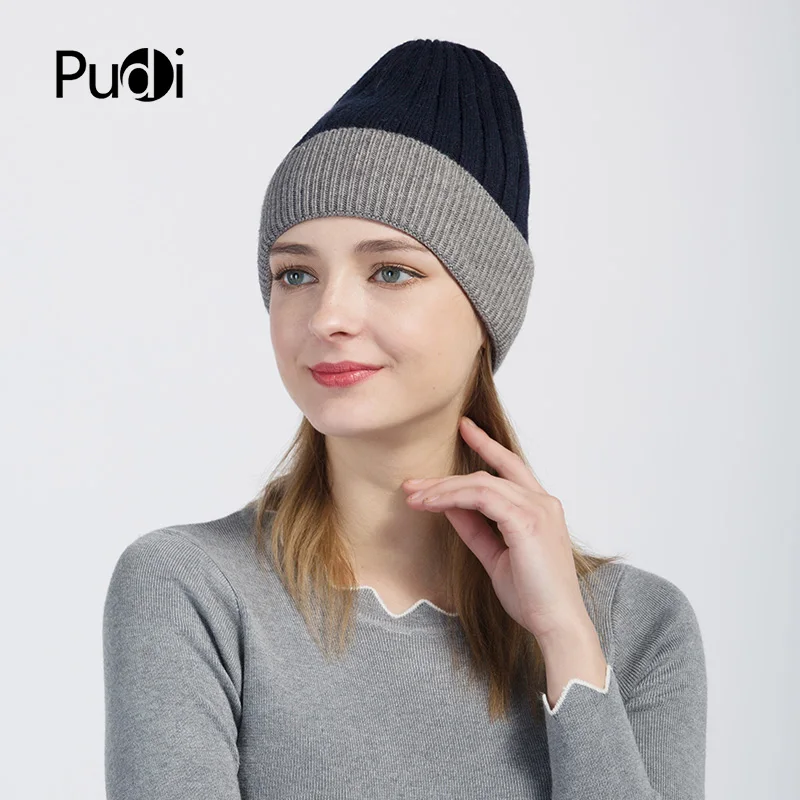 Pudi hk708 MS новый хлопок hat Модная вязаная шляпа удобные теплые зимние Два цвета