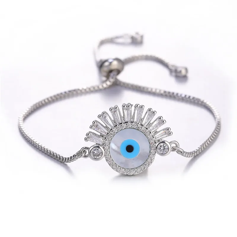 JUWANG Cubic Zircon Evil Eye Charm Bracelet Fashion Jewelry Women Adjustable Link Chain Bracelets For Christmas Birthday Gifts
JUWANG Cubic Zircon Evil Eye Charm Bracelet Fashion Jewelry Women Adjustable Link Chain Bracelets For Christmas Birthday Gifts