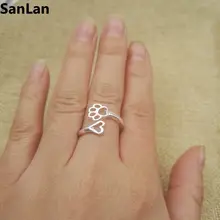 Женское Винтажное кольцо SanLan открытое регулируемое в виде
