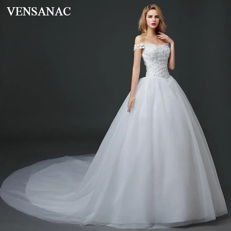 Женское свадебное платье VENSANAC, кружевное бальное платье с цветочной аппликацией и коротким рукавом, со шлейфом, 2018
Женское свадебное платье VENSANAC, кружевное бальное платье с цветочной аппликацией и коротким рукавом, со шлейфом, 2018