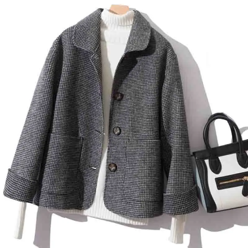 2019 Double-side Wool Coat Women Autumn Winter 100% Wool Coat Short Loose Plus size Cashmere Jacket Outerwear casaco feminino
2019 Double-side Wool Coat Women Autumn Winter 100% Wool Coat Short Loose Plus size Cashmere Jacket Outerwear casaco feminino