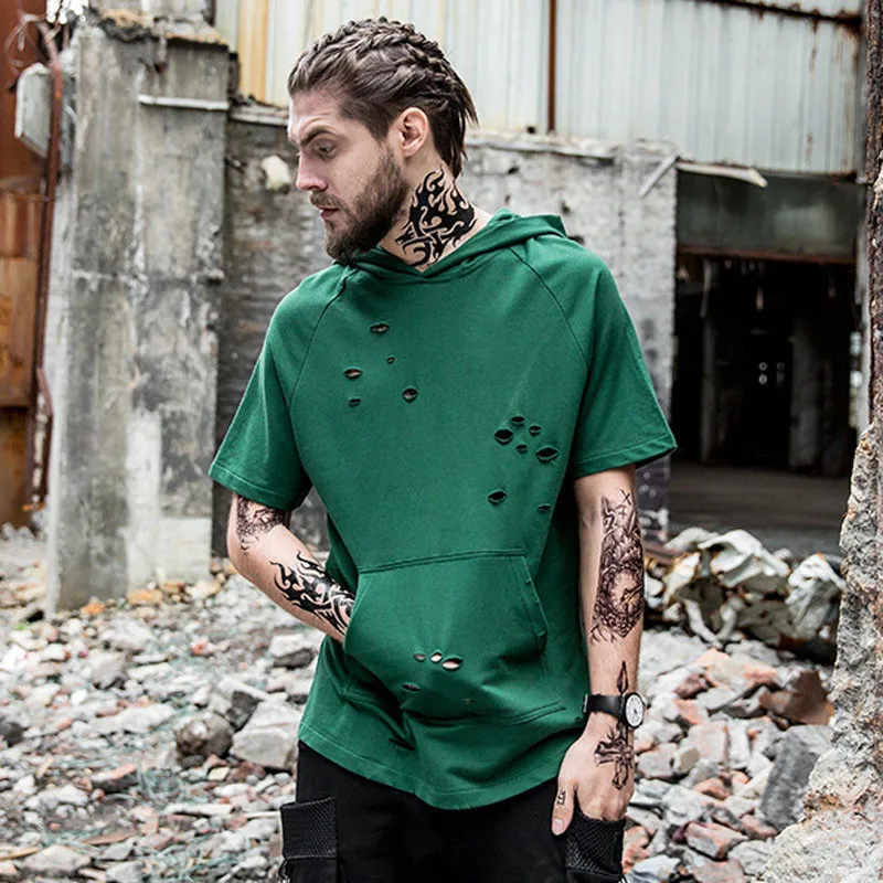 2022 Summer Short Sleeve Hoodies Men Ripped Hole Hooded Sweatshirts Thin Pullover Men's Ripped Hole Skateboard Tracksuits Boys
2022 Summer Short Sleeve Hoodies Men Ripped Hole Hooded Sweatshirts Thin Pullover Men's Ripped Hole Skateboard Tracksuits Boys