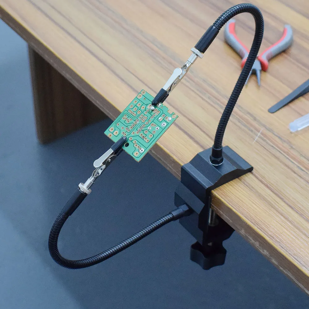 Toolour Table Clamp Soldering Holder 2pc Flexible Arms Alligator Clips Bench Vise Aluminum Soldering Station Welding Repair Tool
Toolour Table Clamp Soldering Holder 2pc Flexible Arms Alligator Clips Bench Vise Aluminum Soldering Station Welding Repair Tool