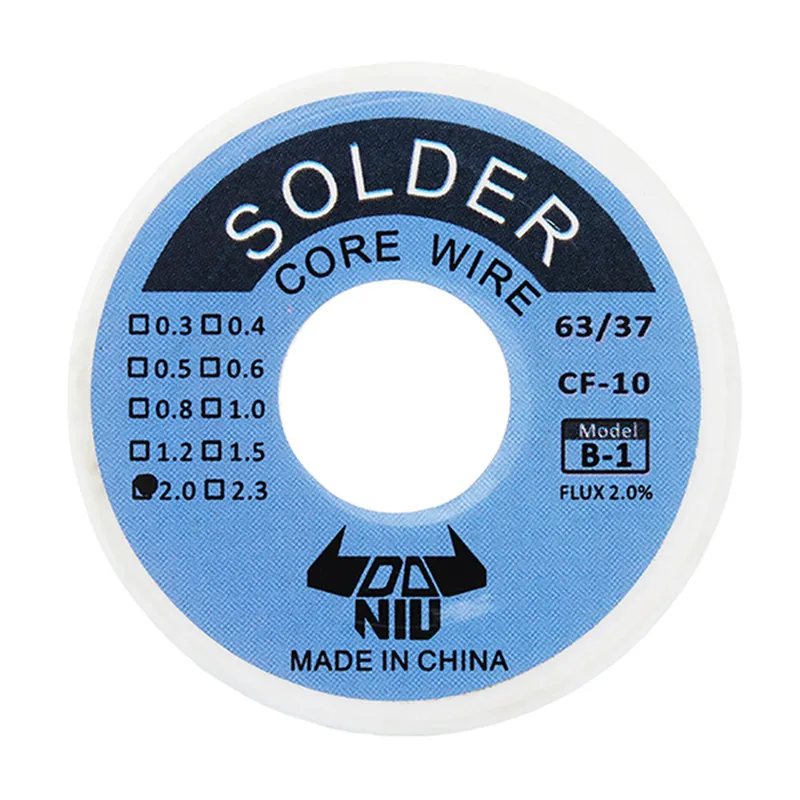 DANIU 100g 63/37 Tin Lead Rosin Core 0.5-2mm 2% Flux Reel Welding Iron Line Solder Wire Reel 0.5 / 0.6 / 0.8 / 1.5 / 2mm
DANIU 100g 63/37 Tin Lead Rosin Core 0.5-2mm 2% Flux Reel Welding Iron Line Solder Wire Reel 0.5 / 0.6 / 0.8 / 1.5 / 2mm
