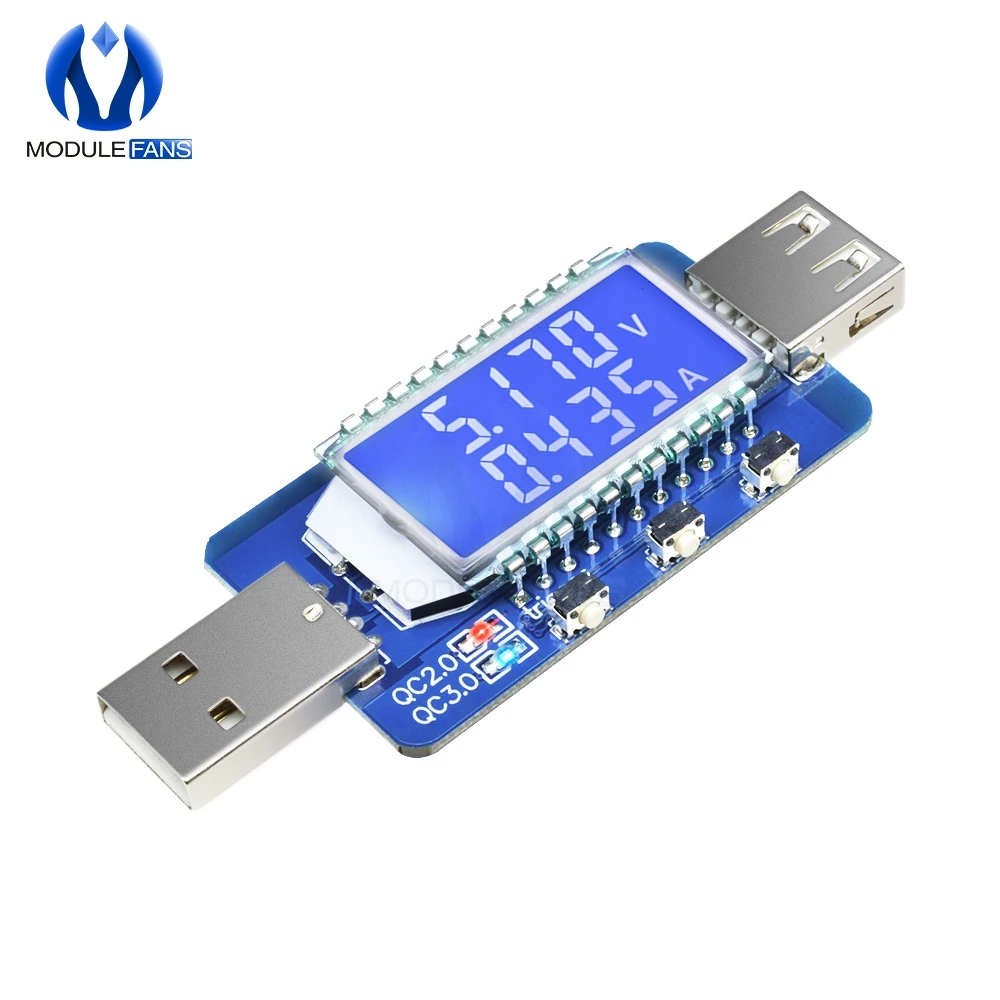 USB цифровой ЖК дисплей электронный детектор вольтметр амперметр измеритель тока