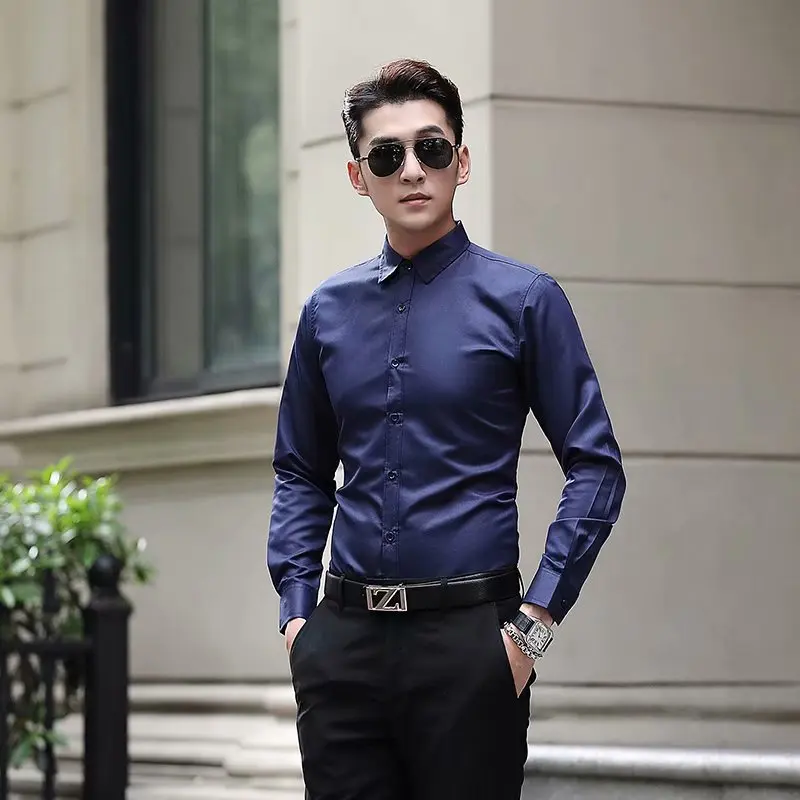 Camisa hombre 2019 camisas hombre manga larga summer new fashion solid color slim brand Shirts camisa social masculina Black 3XL
Camisa hombre 2019 camisas hombre manga larga summer new fashion solid color slim brand Shirts camisa social masculina Black 3XL