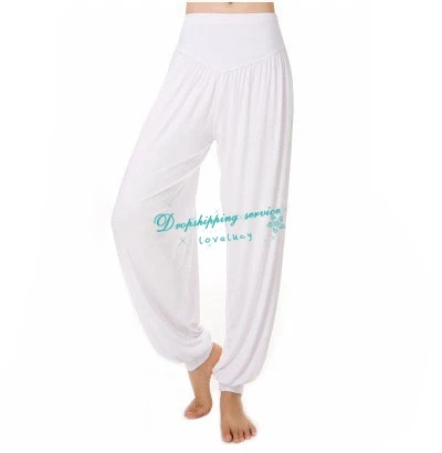 Female Yoga Harem Pants High Waist Summer Fitness Gym Aerobics Trousers Wide Leg Belly Dance Loose Bloomers Free Shipping | Женская