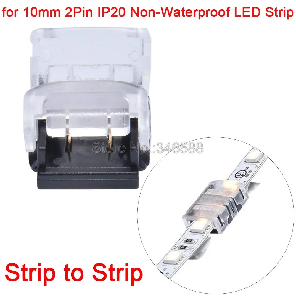 10PCS 2Pin 10mm IP20 Non-Waterproof LED Strip to Strip Solderless Connector for 5050 5630 SMD LED Tape Light
10PCS 2Pin 10mm IP20 Non-Waterproof LED Strip to Strip Solderless Connector for 5050 5630 SMD LED Tape Light