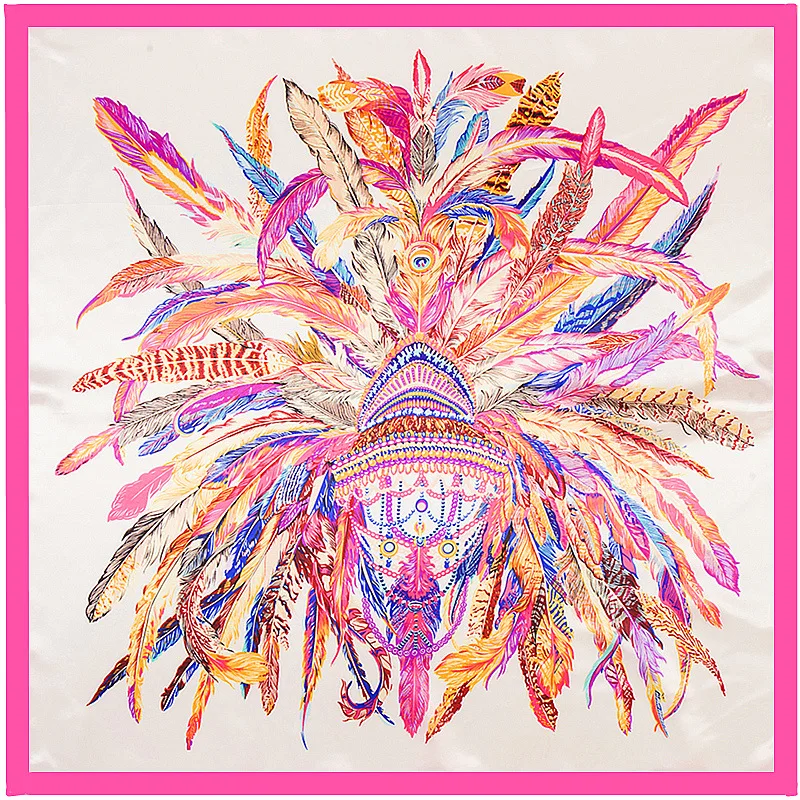 Free Shipping 90*90cm Silk Square Scarf Women Fashion Imitated Silk satin Feather crown High Quality Shawl bandana
Free Shipping 90*90cm Silk Square Scarf Women Fashion Imitated Silk satin Feather crown High Quality Shawl bandana